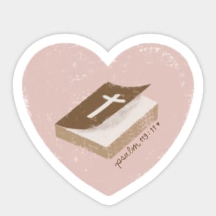 Psalm 119:11 - I have Hidden your Word in my Heart - Christian Apparel Sticker